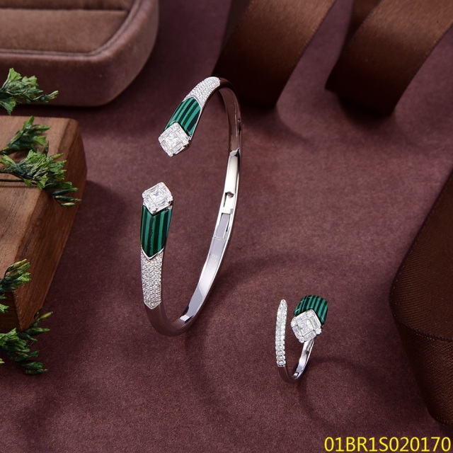 طقم سوار وخاتم فضي