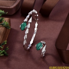 طقم سوار وخاتم فضي