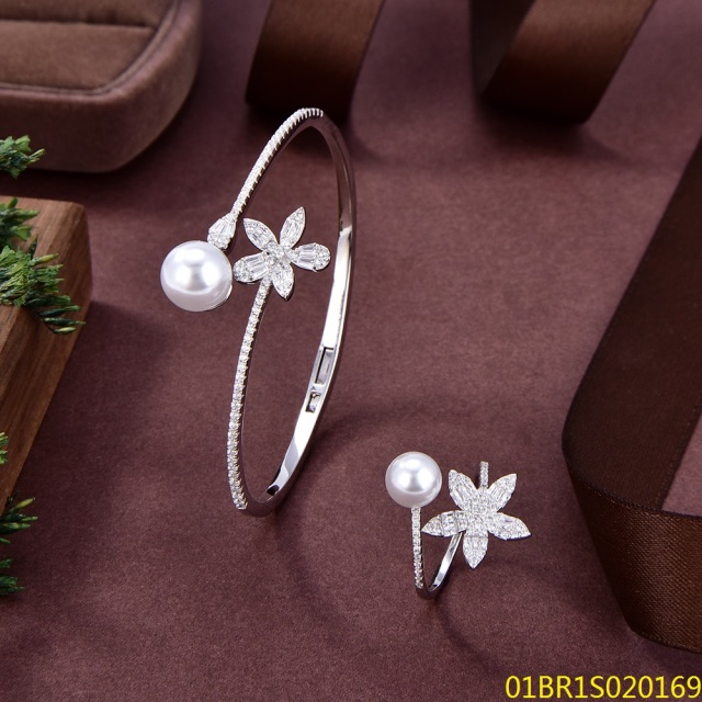 طقم سوار وخاتم فضي