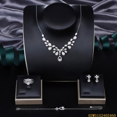 925 Sterling Silver Pearl Evening Jewelry Set
