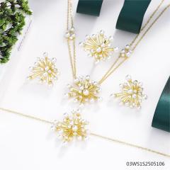 925 Sterling Silver Zircon Evening Jewelry Set