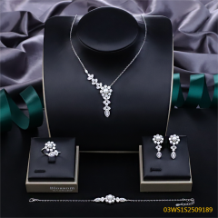 925 Sterling Silver Pearl Evening Jewelry Set