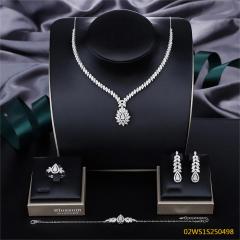 Modern 925 silver wedding jewelry set