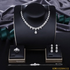 Modern 925 silver wedding jewelry set