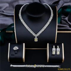 Modern 925 silver wedding jewelry set