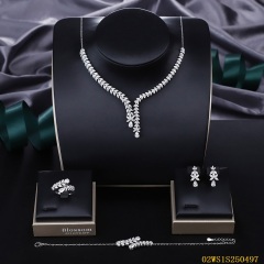 Modern 925 silver wedding jewelry set