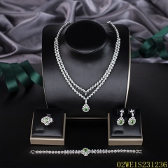 Modern 925 silver wedding jewelry set
