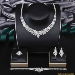 Modern 925 silver wedding jewelry set