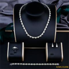 Modern 925 silver wedding jewelry set