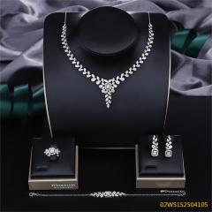Modern 925 silver wedding jewelry set
