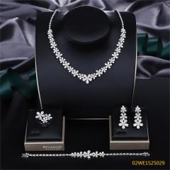 Modern 925 silver wedding jewelry set
