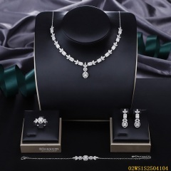Modern 925 silver wedding jewelry set