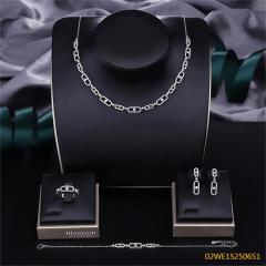 طقم مجوهرات زفاف عصري من الزركون