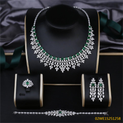 Modern 925 silver wedding jewelry set