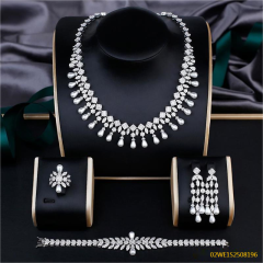 Modern 925 silver wedding jewelry set