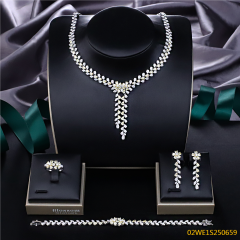 Modern 925 silver wedding jewelry set