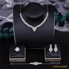 Modern 925 silver wedding jewelry set