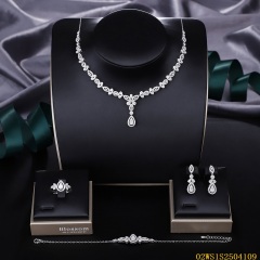 Modern 925 silver wedding jewelry set