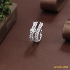 Wholesale fine 925 Silver Zircon Double Ring Set