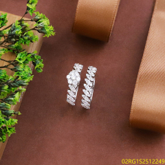 Wholesale fine 925 Silver Zircon Double Ring Set