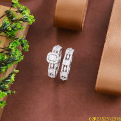 Wholesale fine 925 Silver Zircon Double Ring Set