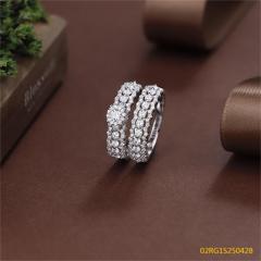 Wholesale fine 925 Silver Zircon Double Ring Set