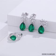 Wholesale Luxury 925 Silver Zircon Pendant Set