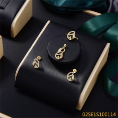 Wholesale Luxury 925 Silver Zircon Pendant Set