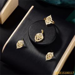Wholesale Luxury 925 Silver Zircon Pendant Set