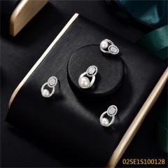 Wholesale Luxury 925 Silver Zircon Pendant Set