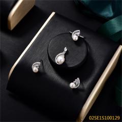 Wholesale Luxury 925 Silver Zircon Pendant Set