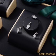 Wholesale Luxury 925 Silver Zircon Pendant Set