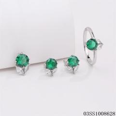 Wholesale Luxury 925 Silver Zircon Pendant Set