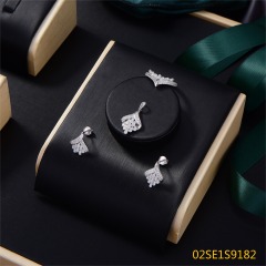 Wholesale Luxury 925 Silver Zircon Pendant Set