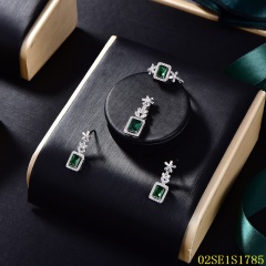 Wholesale Luxury 925 Silver Zircon Pendant Set