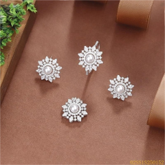 Wholesale Luxury 925 Silver Zircon Pendant Set