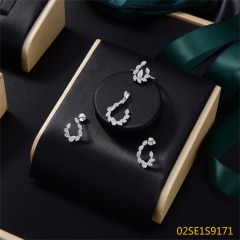 Wholesale Luxury 925 Silver Zircon Pendant Set