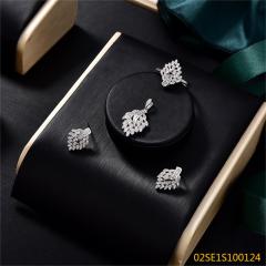 Wholesale Luxury 925 Silver Zircon Pendant Set