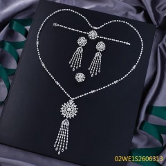 Blossom CS Jewelry بالجملة رائع زركون بشرابات بأزهار فضة 925 طقم مجوهرات من 4 قطع أنيق هدية للنساء