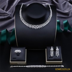 زفاف الطوق Blossom CS Jewelry فضة 925 مرمرية عقد وأقراط وخاتم وسوار