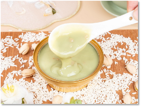 绿抹开心果米露碗