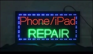 LED light sign for mobile phone repair shop