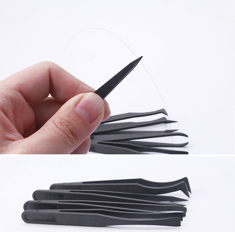 ESD anti-static 8-pcs precision plastic tweezers