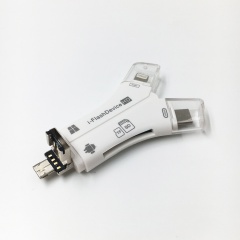 i-FlashDevice 4 in 1 Lighting/Type C/Micro/USB TF SD card reader OTG