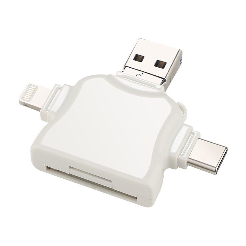 i-FlashDevice 4 in1 Lighting/Type C/Micro/USB TF SD card reader D05 OTG