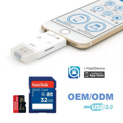 i-FlashDevice 3 in 1 Lighting/USB/Android TF SD card reader OTG