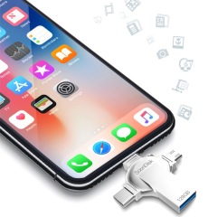 i-FlashDevice 4 in 1 Lighting/Type C/Android/USB FlashDriver 905 OTG