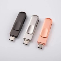 i-FlashDevice Apple/Android/Type C/USB 4 in 1 rotating metal FlashDriver