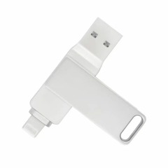 i-FlashDevice S series Liighting/USB 2 in 1 metal rotating FlashDriver