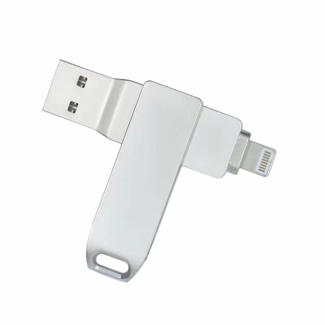 i-FlashDevice S series Liighting/USB 2 in 1 metal rotating FlashDriver